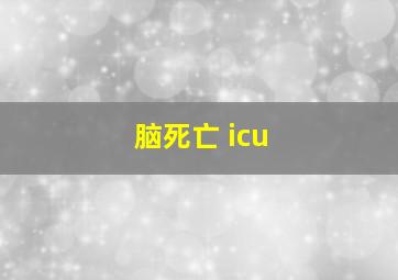 脑死亡 icu